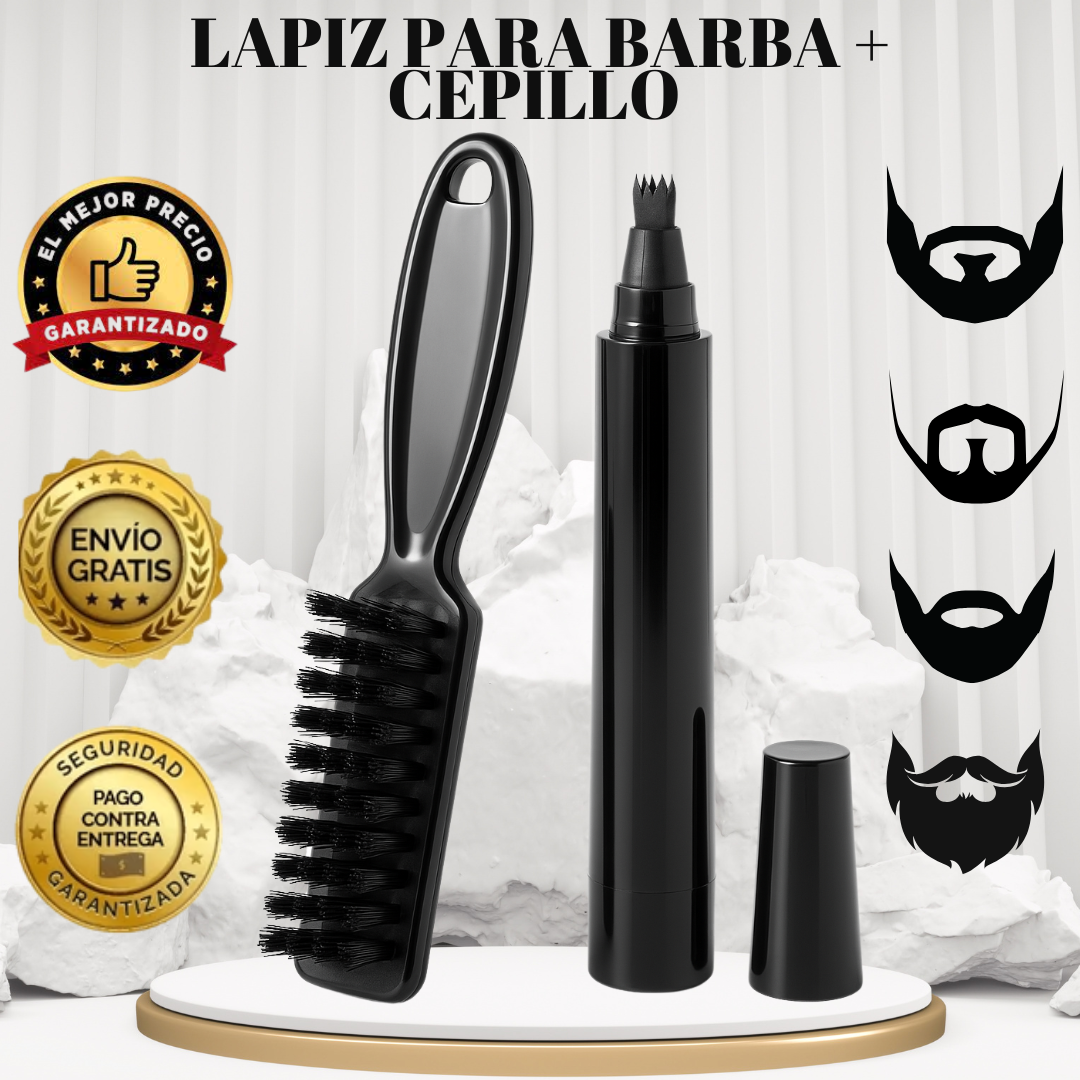 LAPIZ PARA BARBA + CEPILLO