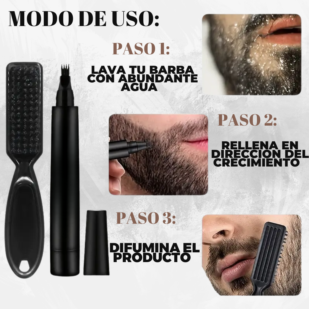 LAPIZ PARA BARBA + CEPILLO